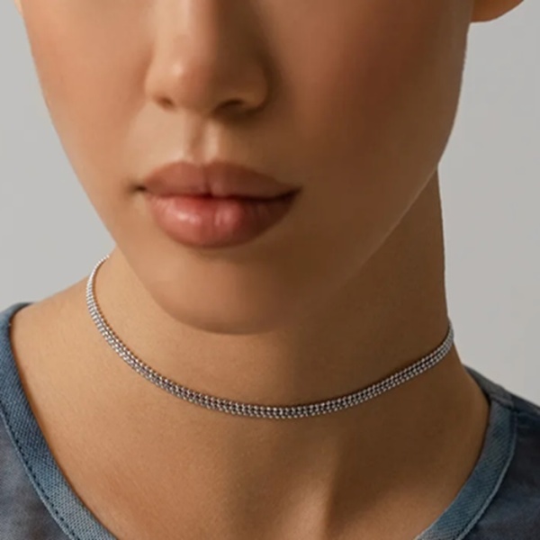 Колье-чокер из серебра